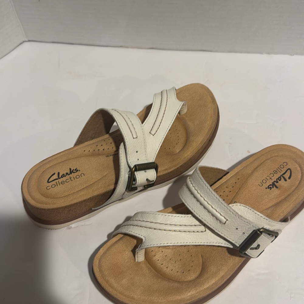 Clarks Brynn Madi Sandal | Women's WHITE | Sandals | Flat Preloved - Picture 2 of 4